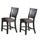 Saltoro Sherpi Chair with High Slatted Back Design, Set of 2, Dark Brown-